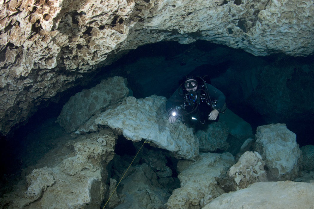 This image portrays Cave Diving: Lessons from the Overhead Environment by Dive Training Magazine | Scuba Diving Skills, Gear, Education.
